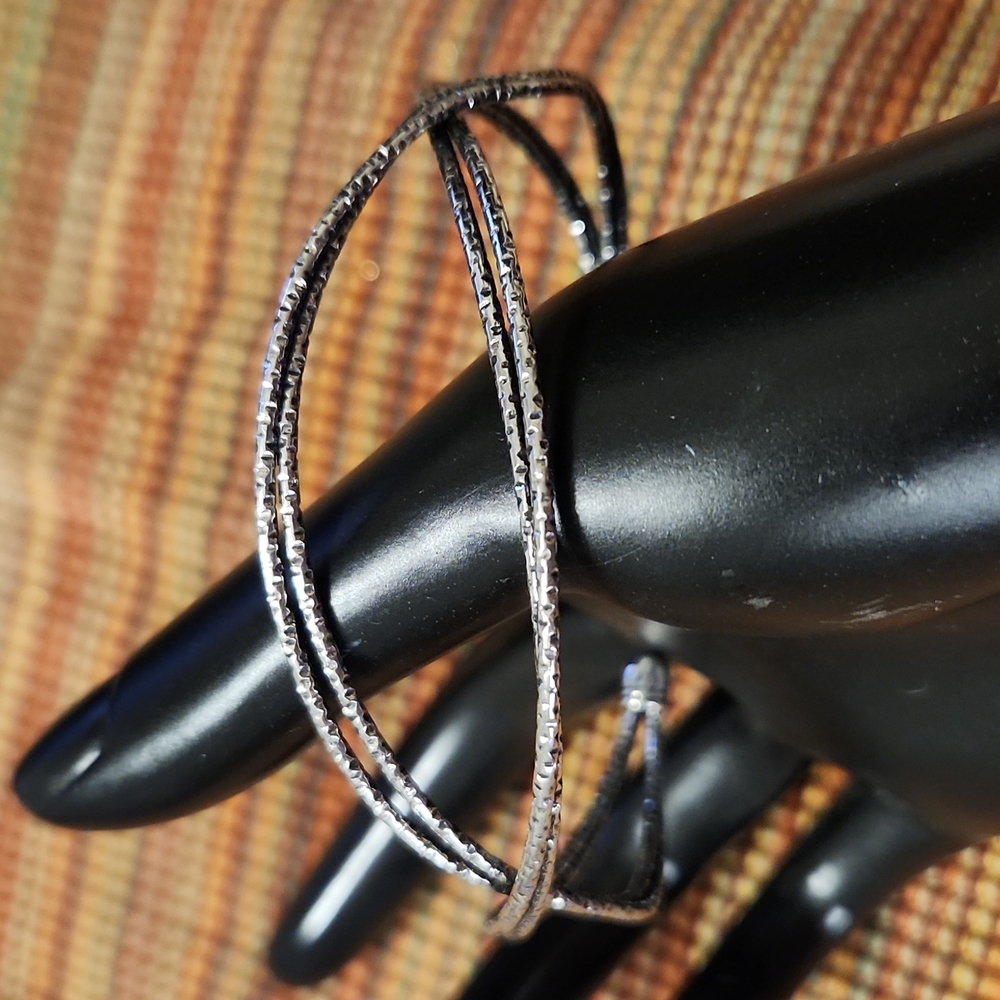 Silvertone Twist Bracelet